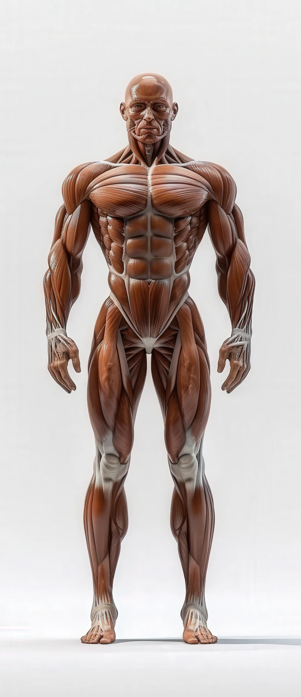Modèle anatomique masculin montrant les muscles du corps